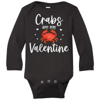 Crab Valentines Day Design For Crab Lover Cool Crustacean T Shirt Long Sleeve Baby Bodysuit | Artistshot