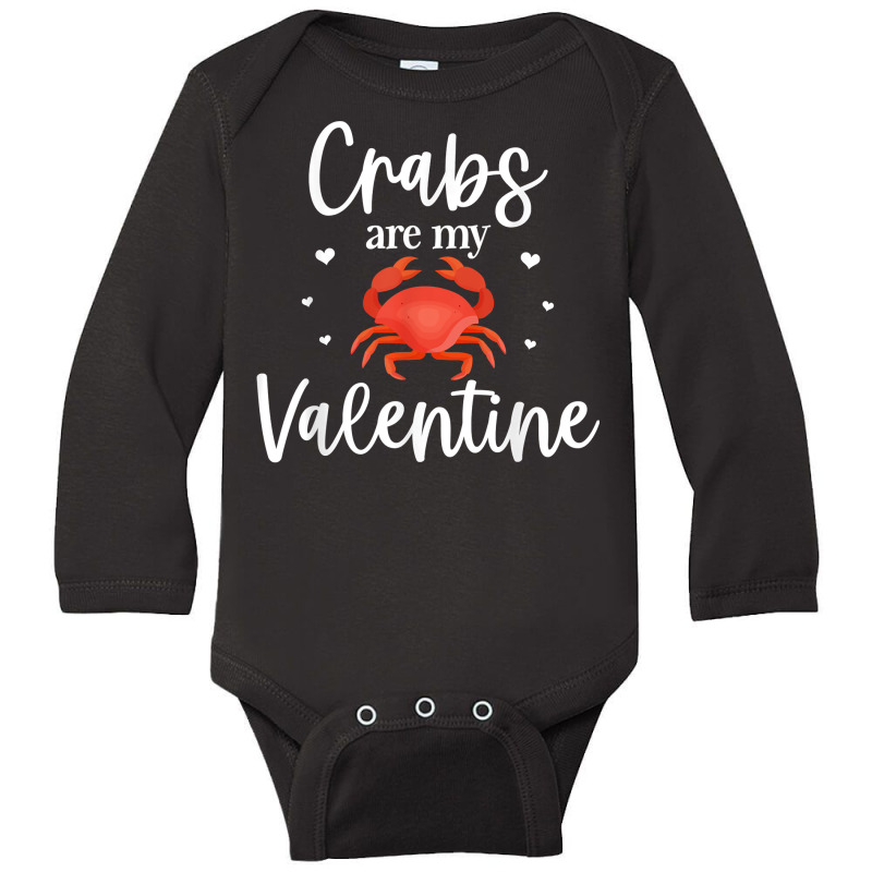 Crab Valentines Day Design For Crab Lover Cool Crustacean T Shirt Long Sleeve Baby Bodysuit | Artistshot