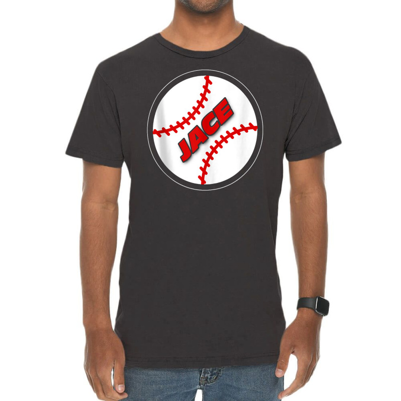 Name On Baseball Baseball Jace Vintage T-Shirt by Irena D Good | Artistshot