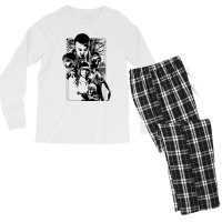 Stand By Will  Black And White Men's Long Sleeve Pajama Set | Artistshot