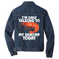 Cute Shrimp Design For Shrimp Lover Seafood Cool Crustacean T Shirt Men Denim Jacket | Artistshot