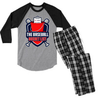 The Baseball Bucket List, The Baseball, The Red Baseball, The Baseball Men's 3/4 Sleeve Pajama Set | Artistshot