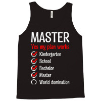 Kindergarten World Domination Master Degree T Shirt Tank Top | Artistshot