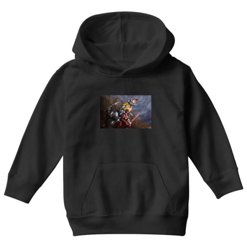 Hot Trend Red Ranger & Grimlock Youth Hoodie by hongquangd | Artistshot