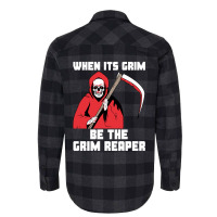 Hot Trend When Its Grim Be The Grim Reaper Kc Lovers Flannel Shirt | Artistshot