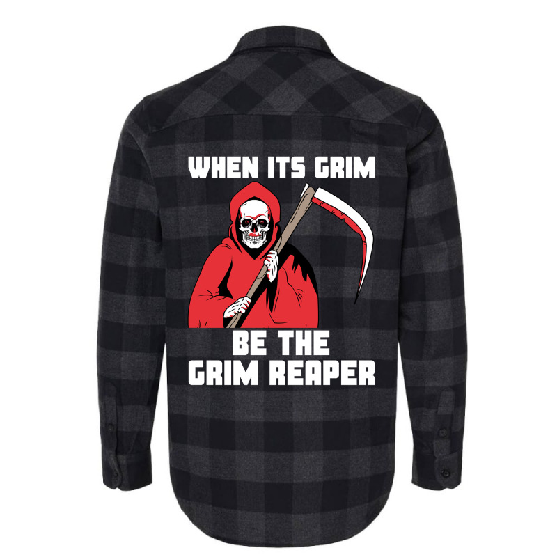 Hot Trend When Its Grim Be The Grim Reaper Kc Lovers Flannel Shirt | Artistshot