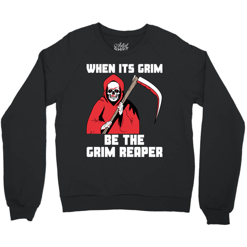 Hot Trend When Its Grim Be The Grim Reaper Kc Lovers Crewneck Sweatshirt | Artistshot