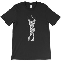 Men's Golf Player Typography T-shirt | Artistshot