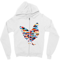 Pattern Chicken Cool Zipper Hoodie | Artistshot