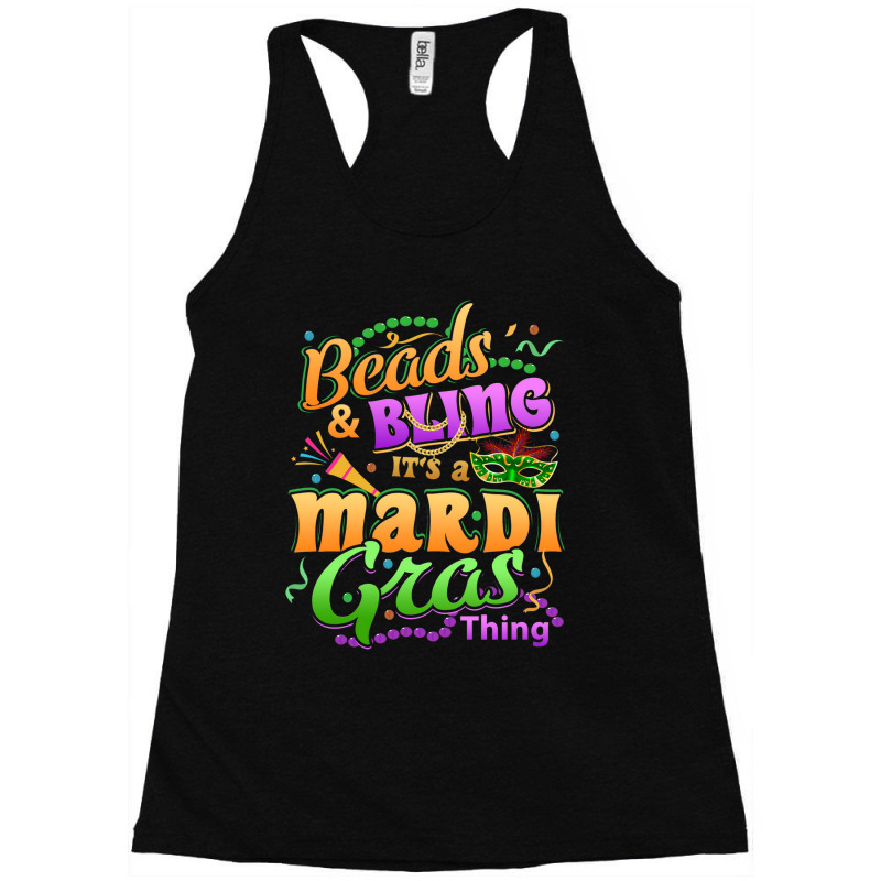 Mardi Gras Parade Beads Party 1 Racerback Tank by tiffany.co | Artistshot