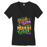 Mardi Gras Parade Beads Party 1 Women's V-neck T-shirt | Artistshot