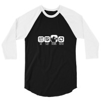 Eat Sleep Drums Drummer Mantra 3/4 Sleeve Shirt | Artistshot