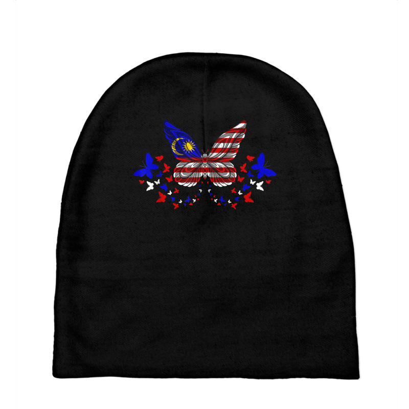 Malaysia Malaysian Malaysia Flag Butterflies T Shirt Baby Beanies by polioukhi | Artistshot