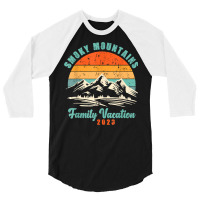 Family Vacation 2023 Hiking Camping Tennessee Smoky Mountain T Shirt 3/4 Sleeve Shirt | Artistshot