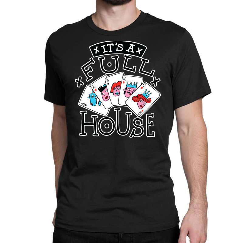 Poker Full House Lucky Casino Gambling Classic T-shirt | Artistshot