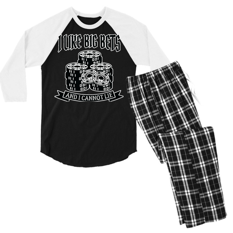 Poker I Like Big Bets Gambler Gambling Men's 3/4 Sleeve Pajama Set | Artistshot