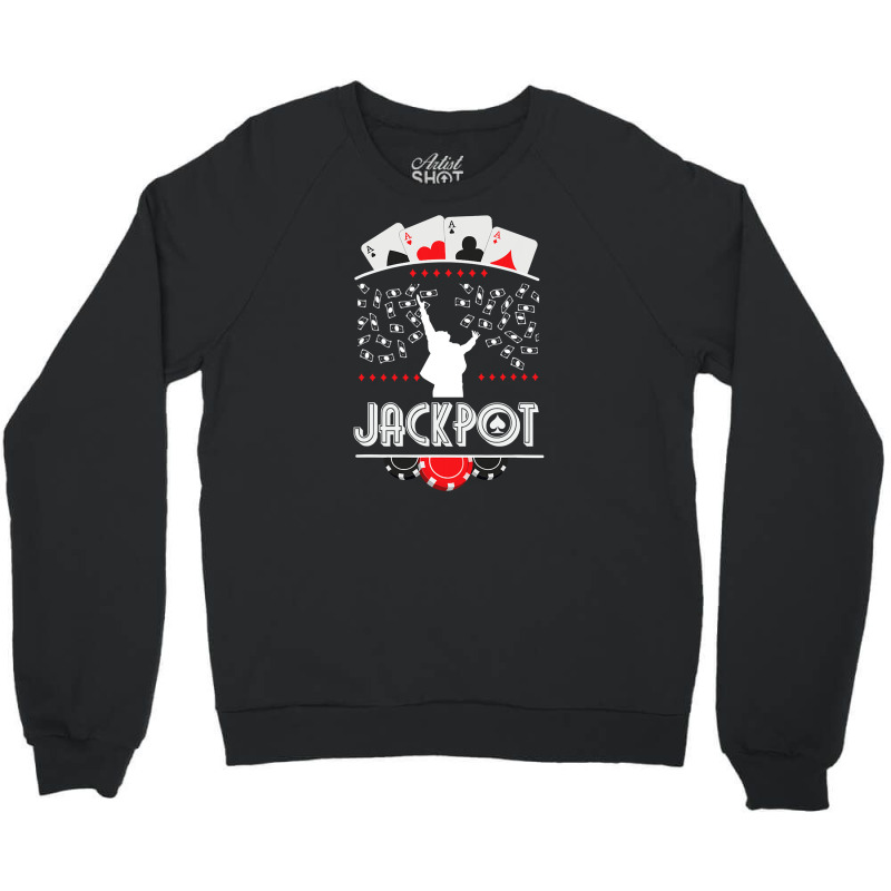 Poker Jackpot Money Rain Winners Crewneck Sweatshirt | Artistshot