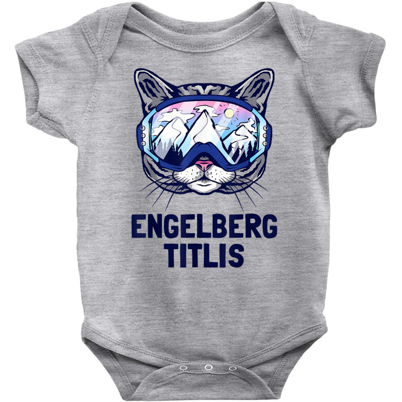 Engelberg Titlis Alpine Mountain Panorama Ski Goggles Cats T Shirt Baby Bodysuit by angellacz6cstu | Artistshot