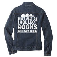 Geologist Minerals For Rock Collector T Shirt Ladies Denim Jacket | Artistshot