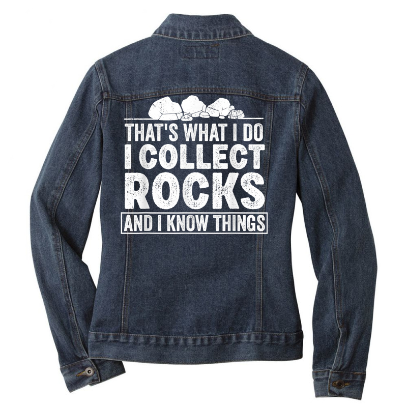 Geologist Minerals For Rock Collector T Shirt Ladies Denim Jacket by saterseim | Artistshot