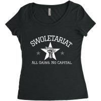 Swoletariat All Gainss No Capital Women's Triblend Scoop T-shirt | Artistshot