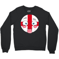 England Flag Crazy Face Weird Girl Boy Person Great Britain T Shirt Crewneck Sweatshirt | Artistshot