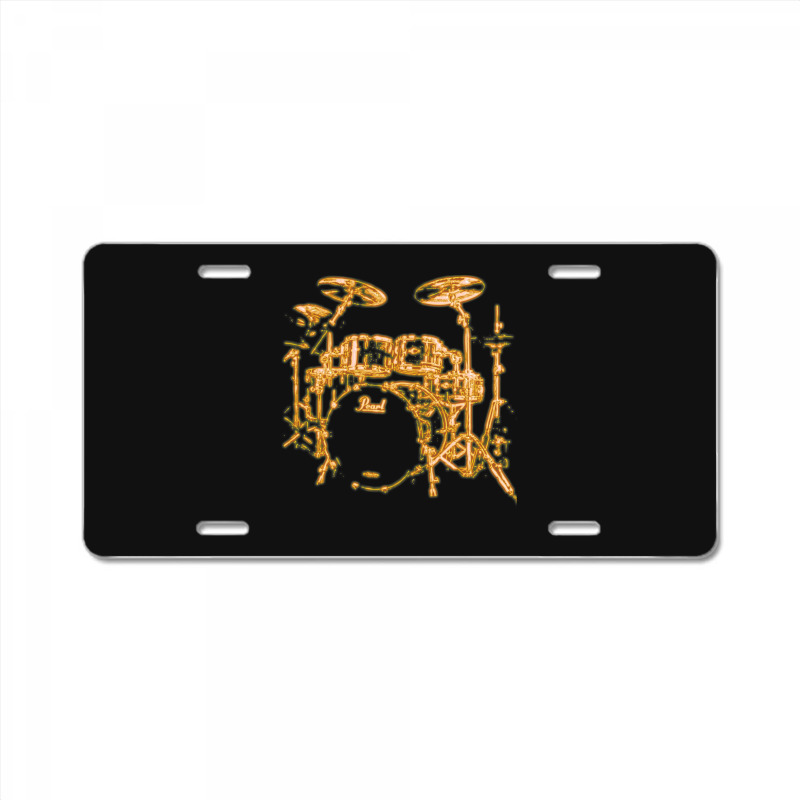 Drums 22 Neon Copper License Plate | Artistshot