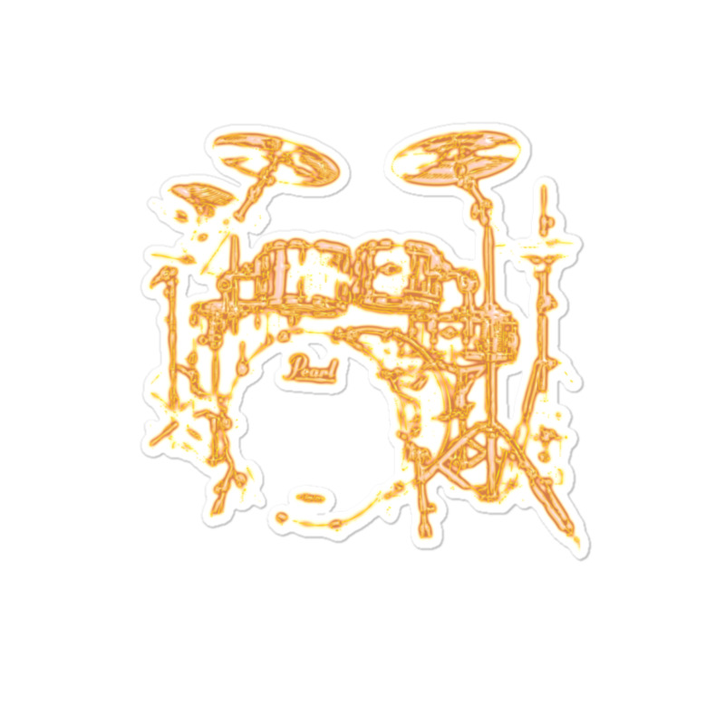 Drums 22 Neon Copper Sticker | Artistshot