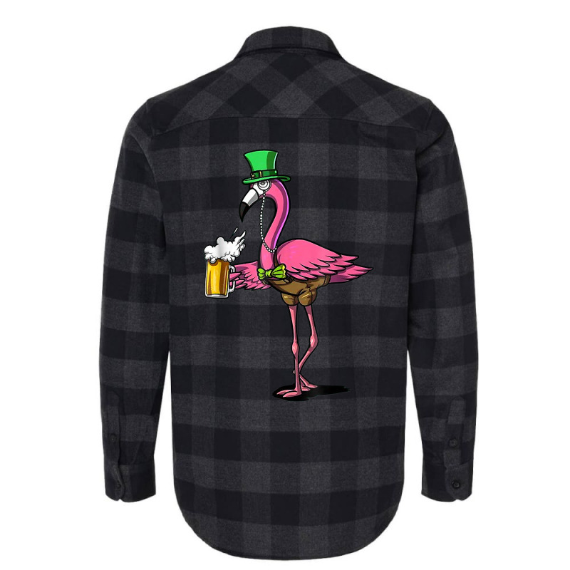 Flamingo Leprechaun St Patricks Day Bird Drinking Beer T Shirt Flannel Shirt by boxleyit | Artistshot