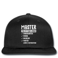 My Plan Works World Domination Masters Degree T Shirt Printed Hat | Artistshot