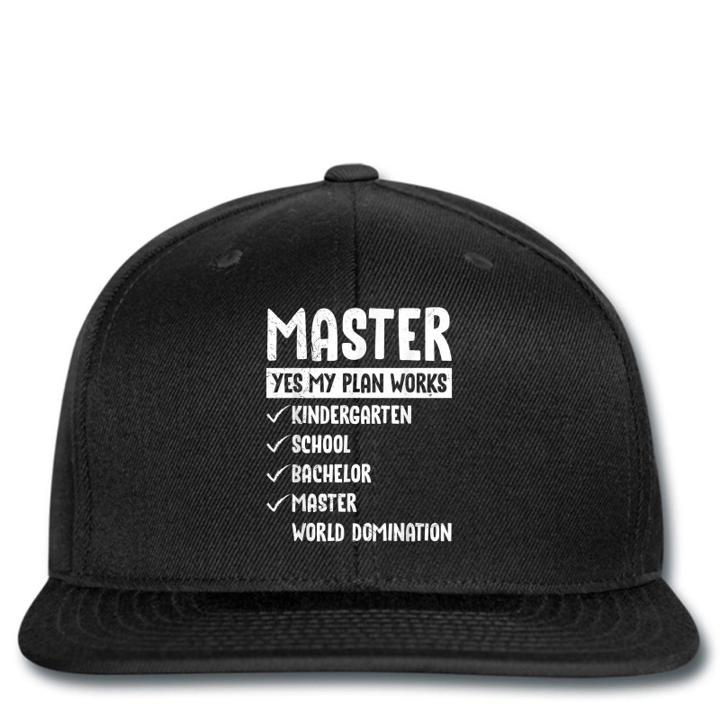 My Plan Works World Domination Masters Degree T Shirt Printed hat by polioukhi | Artistshot