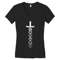 Rainbow Dice Sword Women's V-neck T-shirt | Artistshot