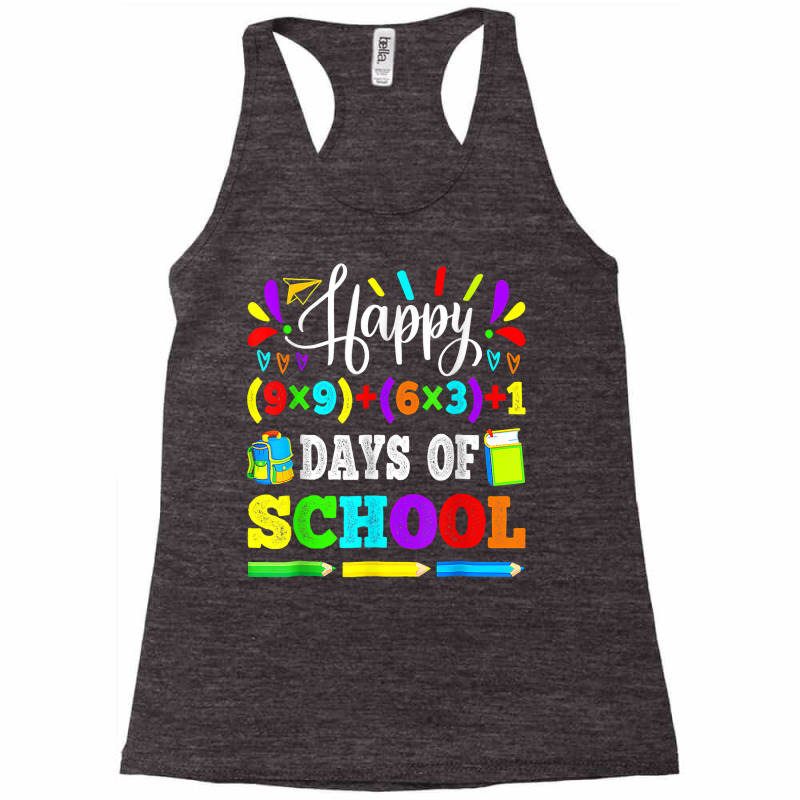 Happy 100 Days Of School 100th Math Equation Teacher Kids T Shirt Racerback Tank by mal1o2poncio | Artistshot