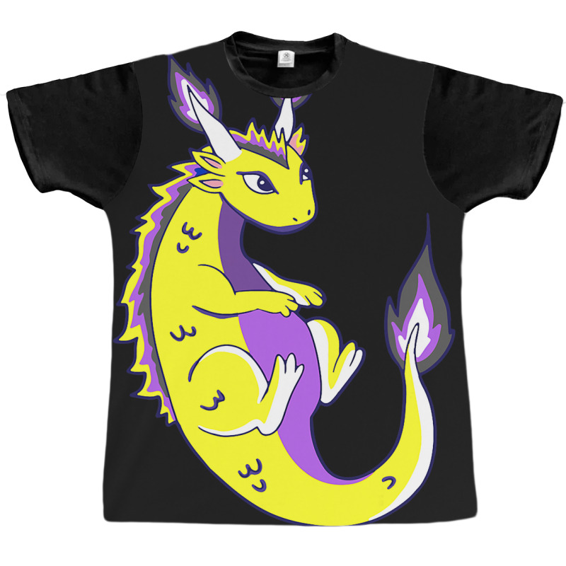 Nonbinary Dragon Lgbtq Nonbinary Pride Genderqueer Lgbt Graphic T-shirt by XAVIERESPREE | Artistshot