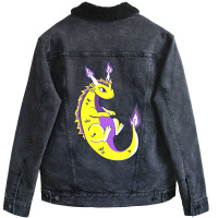 Nonbinary Dragon Lgbtq Nonbinary Pride Genderqueer Lgbt Unisex Sherpa-lined Denim Jacket | Artistshot