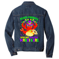 Beads Parades Kingcake Crawfish Mardi Gras Fat Tuesday T Shirt Men Denim Jacket | Artistshot