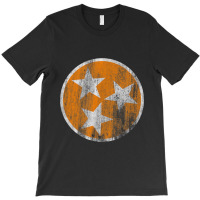 Orange Tennessee Flag Volunteer State Tri Stars Tennessee T-shirt | Artistshot