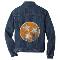 Orange Tennessee Flag Volunteer State Tri Stars Tennessee Men Denim Jacket | Artistshot