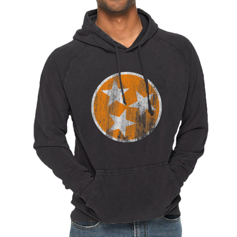 Orange Tennessee Flag Volunteer State Tri Stars Tennessee Vintage Hoodie by ChristinaMarieCavanaugh | Artistshot