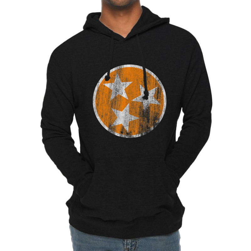 Orange Tennessee Flag Volunteer State Tri Stars Tennessee Lightweight Hoodie by ChristinaMarieCavanaugh | Artistshot