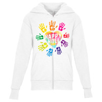 Happy Holi Colorful Hands Print Colors India Dance Hindu Fes T Shirt Youth Zipper Hoodie | Artistshot