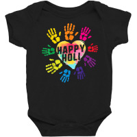 Happy Holi Colorful Hands Print Colors India Dance Hindu Fes T Shirt Baby Bodysuit | Artistshot