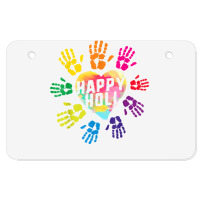 Happy Holi Colorful Hands Print Colors India Dance Hindu Fes T Shirt Atv License Plate | Artistshot