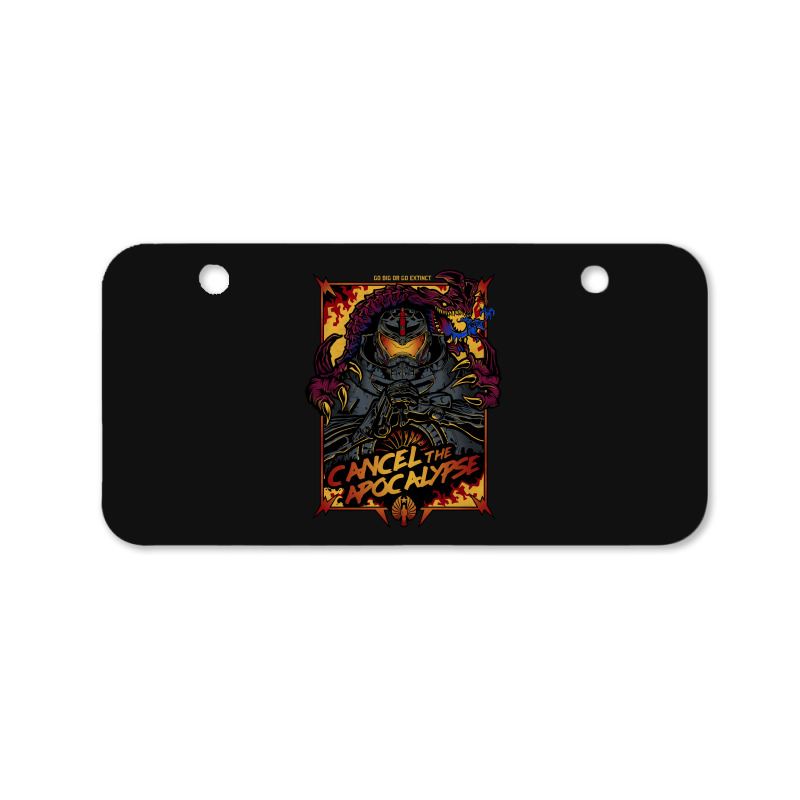 Cancel The Apocalypse Bicycle License Plate by Fearcheck | Artistshot