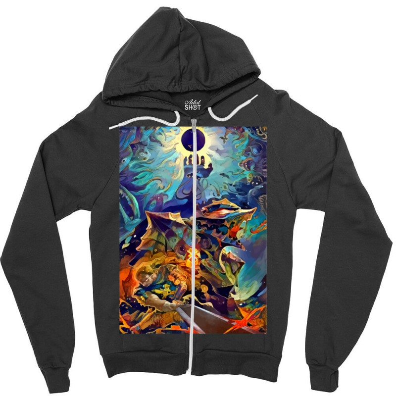 Cursed Warrior Zipper Hoodie | Artistshot