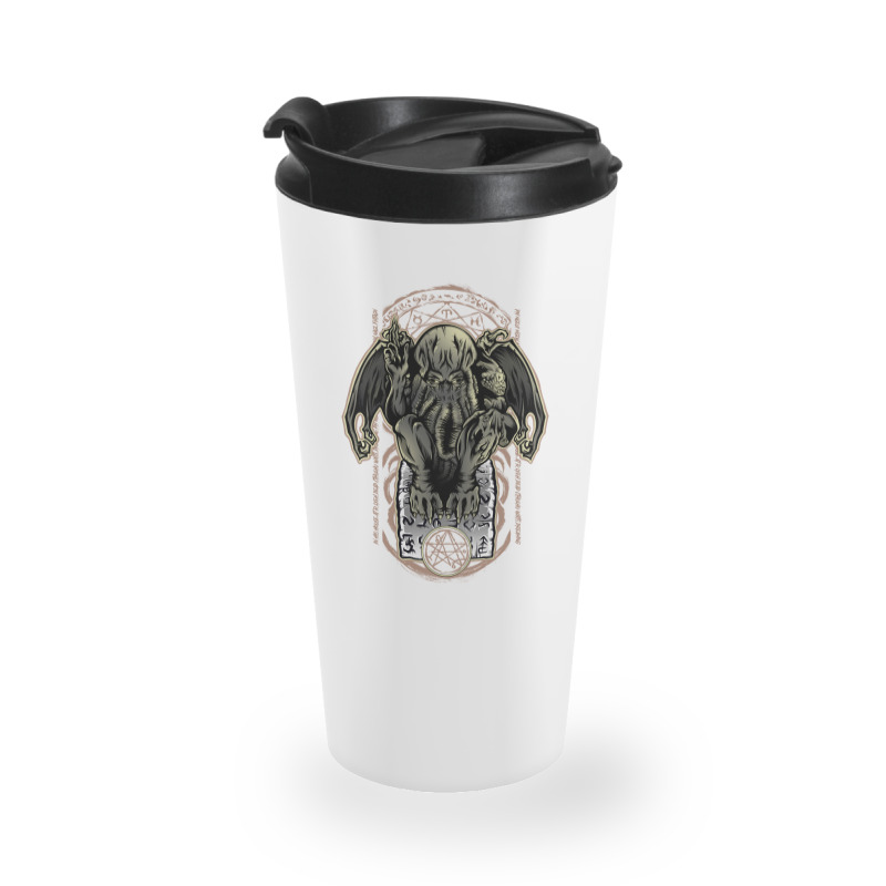 Cthulhu's Church Colored Travel Mug by Fearcheck | Artistshot