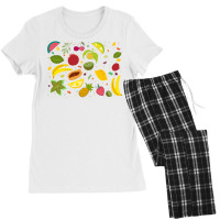 Fresh Juicy Colorful Sweet Fruit Pattern Women's Pajamas Set | Artistshot