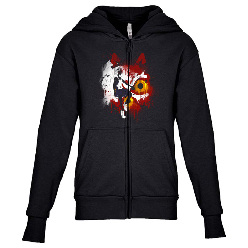 Mononoke Graffiti Youth Zipper Hoodie by Fearcheck | Artistshot