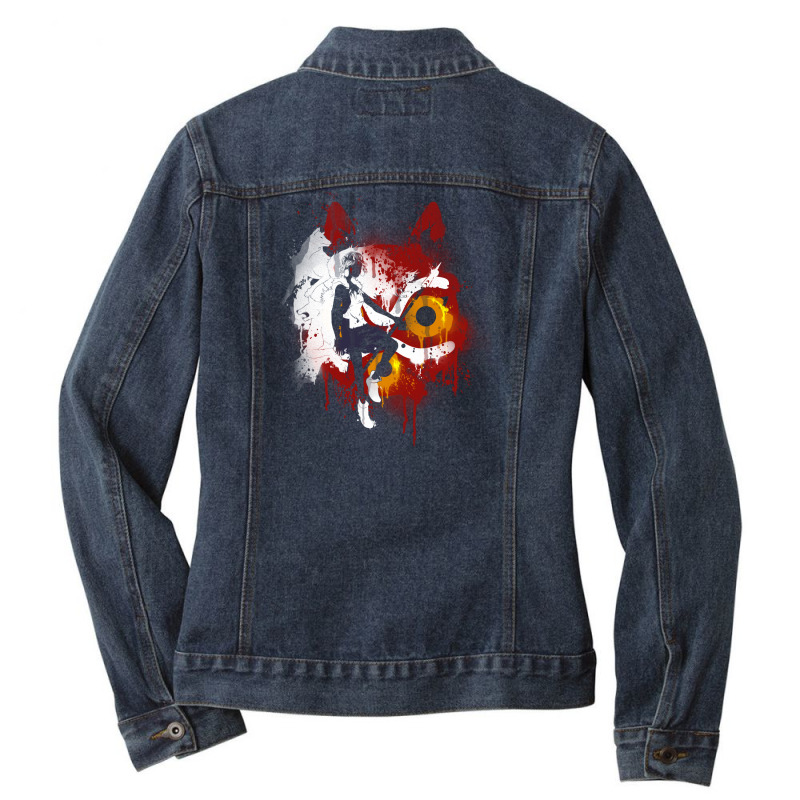 Mononoke Graffiti Ladies Denim Jacket by Fearcheck | Artistshot