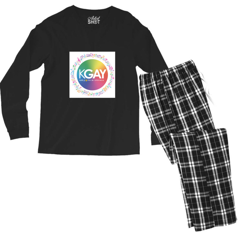 Kgay 106.5 Palm Springs Musical Notes Clothing Men's Long Sleeve Pajama Set by MiltonLane | Artistshot